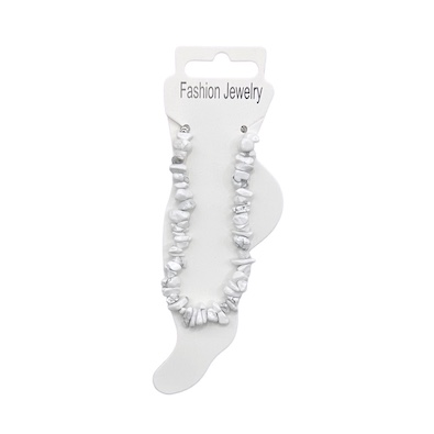 Howlite Crystal Chip Anklet